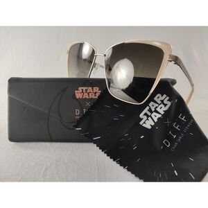 DIFF Star Wars Princess Leia Sunglasses Champagne Gold Brown Gradient 58-13-142